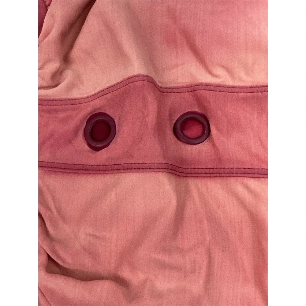 Nicole Miller Studio One Piece Swimsuit Rose Pink Grommet Ruched Size 8